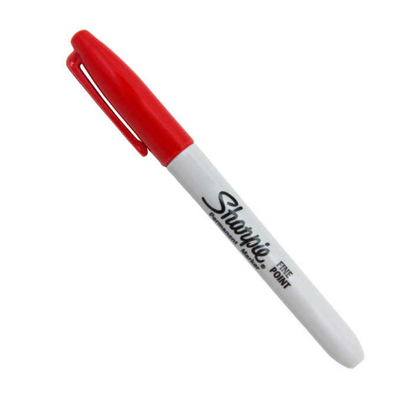 Marcador Permanente Sharpie, Fino, Color Rojo, 1 Pieza, SANFORD 30002B
