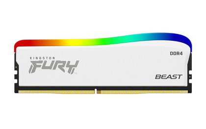 Memoria RAM FURY Beast White RGB, DDR4, 16GB, 3200 MHz, PC4-25600, 1.35V, CL16, XMP, KINGSTON KF432C16BWA/16