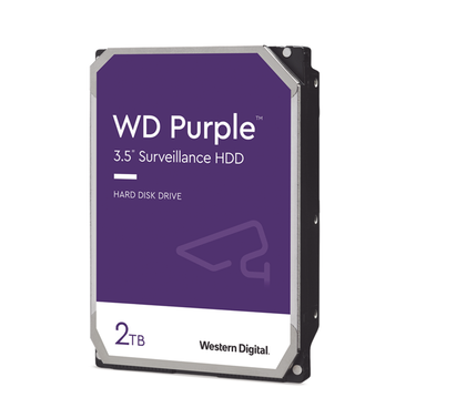 Disco Duro Interno WD Purple, Optimizado para Videovigilancia, Capacidad 2TB (2,000GB), F. F. 3.5