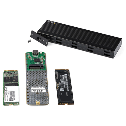 Gabinete para SSD, USB-C de 10Gbps a NVMe M.2 or SSD SATA M.2, Carcasa de Aluminio, para SSD NGFF M.2 PCIe/SATA, STARTECH SM2E1BMU31C