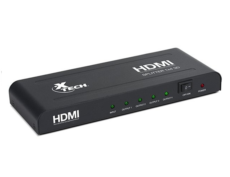 Multiplicador Splitter Hdmi 1 Entrada X 4 Salidas Soporta 4k