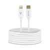 Cable de Datos y Carga, de USB-C Macho a Lightning (8 Pines), Carga Rápida, 20W, Longitud 1m, Color Blanco, VORAGO CAB-125