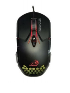 Ratón (Mouse) Gamer Dragon XT, Iluminación RGB, USB, Base Metálica, 6 Botones Silenciosos, Color Negro, NEXTEP NE-480P