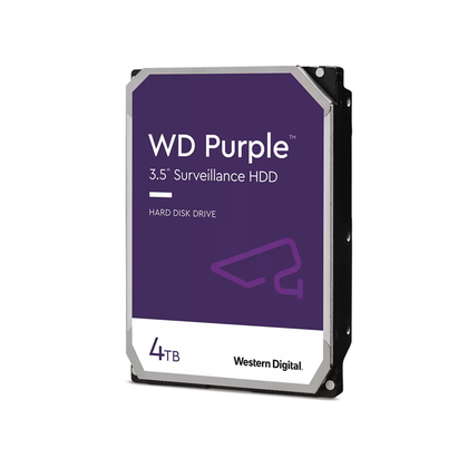 Disco Duro Interno WD Purple, Optimizado para Videovigilancia, Capacidad 4TB (4,000GB), F. F. 3.5