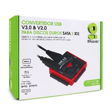 Convertidor USB V3.0/V2.0, para Discos Duros (HDD) SATA/IDE, BROBOTIX 263809