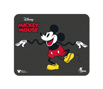 Alfombrilla para Ratón (MousePad), Superficie Tela / Base Goma Natural,  22x18x0,2cm, Edición Mickey Mouse, XTECH XTA-D100MK