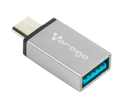Adaptador USB-C a USB 3.0 (M-H), Color Plata, VORAGO ADP-101