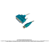 Adaptador USB - Paralelo (H), 1.8 Metros, SABRENT USB-DB25F