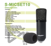 Kit de Micrófono, Condensador, Tarjeta de Audio (USB), Brazo Antipop, SCHALTER S-MICSET10
