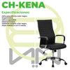 Silla de Oficina Ejecutiva, Giratoria, Respaldo Alto (65 cm), Base Metálica, Max. 85 Kg, Color Negro, CHASER CH-KENABLACK