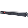 Barra Multicontacto P/ Rack 19", 1U, 8 Contactos, Longitud de Cable 3.0 Metros, INTELLINET 713993
