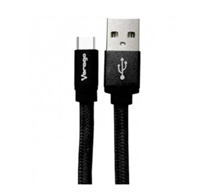 Cable de Datos USB-C - USB (M-M), Color Negro, Longitud 1.0 Metros, VORAGO CAB-123-BK