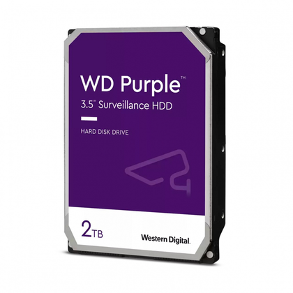 Disco Duro Interno WD Purple, Optimizado para Videovigilancia, Capacidad 2TB (2,000GB), F. F. 3.5