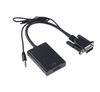 Adaptador de Video VGA - HDMI (H-M), C/ Cable de Audio 3.5mm, GIGATECH ADP-040