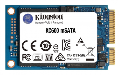 Unidad de Estado Sólido (SSD) KC600, 512GB, SATA III, mSATA NAND 3D TLC, KINGSTON SKC600MS/512G