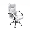 Silla de Oficina Ejecutiva, Giratoria, Respaldo Alto, Tactopiel, Color Blanco, Base Metálica, CHASER CH-DUALITAWHITE