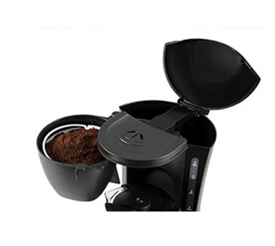 Cafetera de goteo con filtro permanente (BC-3804CB) - Acero inoxidable y  negro, 4 tazas