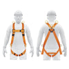 Arnés de Cuerpo Completo, 5 Anillos con Línea de Vida con Doble Gancho en "Y", Longitud 1.8 Metros, Color Naranja, TRUPER ARN-5438 / CAB-5432-18-A