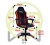 Silla Gamer Chaser, Reposa Brazos, Soporte Cervical y Lumbar, Color Rojo, Max. 110 Kg, CHASER CH-FIRERED