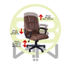 Silla de Oficina Ejecutiva, Giratoria, Respaldo Alto (60 cm), Max. 85 Kg, Color Cafe, CHASER CH-APEXBROWN