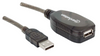 Cable Extensión Activa USB 2.0 (M) a USB 2.0 (H), Longitud 10 Metros, MANHATTAN 151573