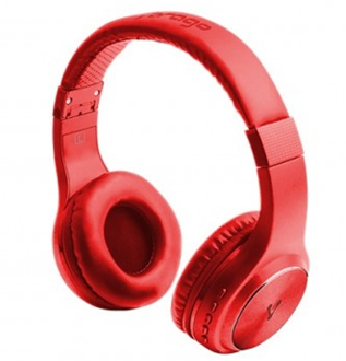 Audífonos Con Micrófono, Inalámbricos (Bluetooth), Color Rojo, Recargable, VORAGO HPB-300-RD