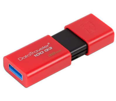 Memoria Flash USB 3.0, DataTraveler 100 G3, Capacidad 32GB, Color Rojo, KINGSTON KC-U7132-6UR