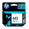 Cartucho de Tinta Original 662, Color Tricolor, 2 ml, Rendimiento Aprox. 100 Paginas, HP CZ104AL