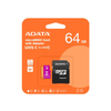 Tarjeta de Memoria MicroSD Clase 10, Premier, Capacidad 64GB, MicroSDXC, con Adaptador, ADATA AUSDX64GUICL10-RA1
