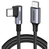 Cable USB 3.0 Tipo C, Macho a Macho, 1 Metro, Angulo Recto de 90°, Carga Rápida de Hasta 60w, Caja de Aluminio, UGREEN 50123