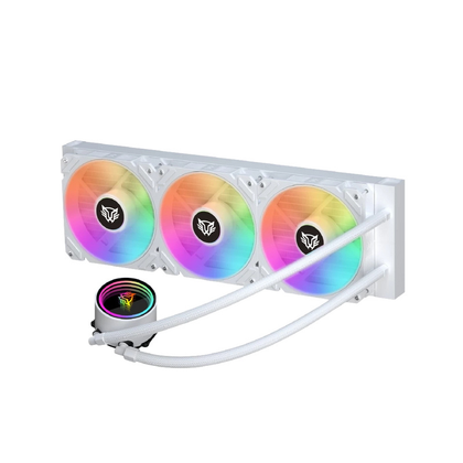 Sistema de Enfriamiento Líquido para CPU, Balam Rush Hydrox Pro HX30, 3x120mm, RGB, Color Blanco, ACTECK BR-937351