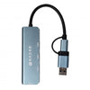 Adaptador USB (Hub), 4 Puertos 4 x USB 3.0, Color Azul, NACEB NA-0126