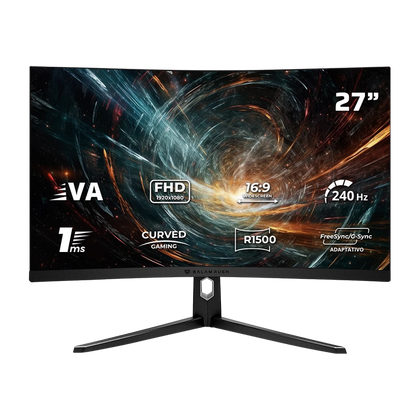 Monitor Gamer Curvo Hyper Orbit MHO27Y, LED 27