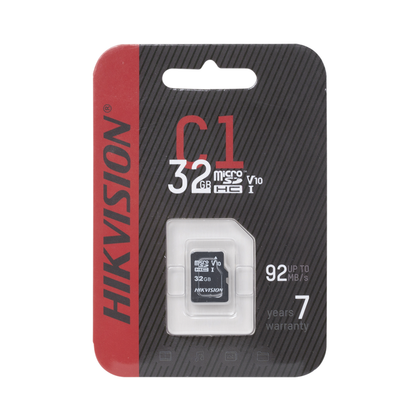 Memoria MicroSD HC V10, para Celular o Tablet, Capacidad 32 GB, Multipropósito, HIKVISION HS-TF-C1/32G