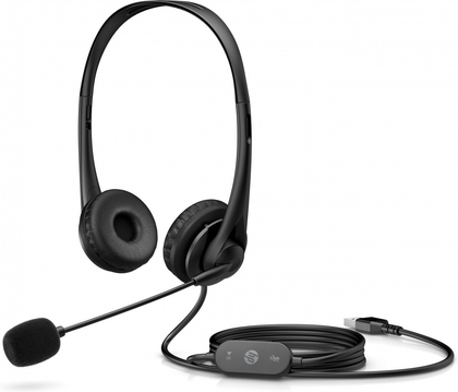 Audífonos Tipo Diadema con Micrófono, Estéreo G2, Alámbrico, USB, Color Negro, HP 428K6AA