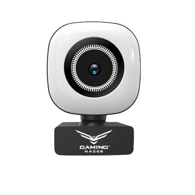 Cámara Web (Webcam), Full HD (1920 x 1080), Micrófono Integrado, Con Luz Led, USB, NACEB NA-0958