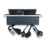 Caja para Mesa, Puertos HDMI, VGA, USB 2.0, 3.5mm, RJ-45, Color Plata/Negro, BROBOTIX 005514