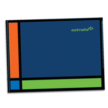 Libreta 1/4 (2 Manos), Pasta Dura, Forma Italiana, Hojas Rayadas, 96 Hojas, ESTRELLA 64