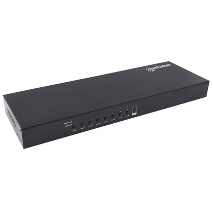 Switch KVM, 8 Puertos HDMI y 8 Puertos USB, Full HD, Juego de 8 Cables USB Incluidos, MANHATTAN 152785