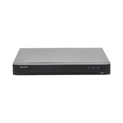 DVR 8 Canales TurboHD + 8 Canales IP, 8 MP (4K), Acusense (Evita Falsas Alarmas), Audio por Coaxitron, 2 Bahías HDD, 8 Entradas de Alarma, 4 Salidas de Alarma, H.265+, HIKVISION IDS-7208HUHI-M2/S/A(C)