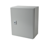 Gabinete de Acero IP66, Uso en Intemperie, (250 x 300 x 150 mm), con Placa Trasera Interior Metálica y Compuerta Inferior Atornillable (Incluye Chapa y Llave T), PRECISION PST-2530-15A