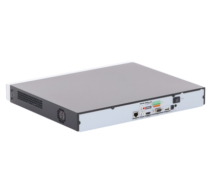 NVR 12 MP (4K), 16 Canales IP, AcuSense, Reconocimiento Facial, 2 Bahías HDD, HDMI en 4K, Sin Puertos PoE+, Alarmas I/O, HIKVISION DS-7616NXI-K2