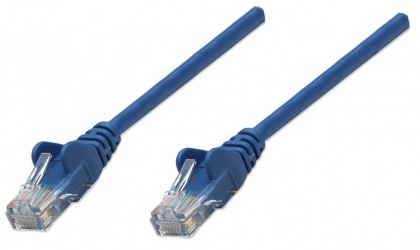 Cable de Red (Patch Cord), Cat 6, RJ45 - RJ45 (M-M), 5.0 Metros, 100% Cobre, Color Azul, INTELLINET 343305