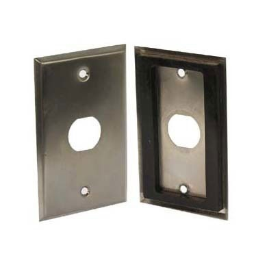 Tapa (Faceplate) Metálica de Acero Inoxidable Estándar, para Jack Industrial, BROBOTIX 101840