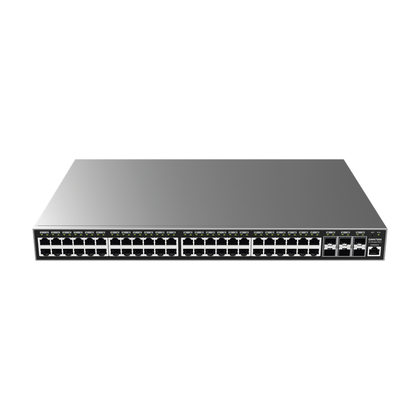 Switch Gigabit Administrable, 48 Puertos 10/100/1000 Mbps + 6 Puertos SFP+, Compatible con GWN Cloud, GRANDSTREAM GWN7806