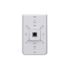Punto de Acceso (Access Point) In Wall HD MU-MIMO 4x4 Wave 2, 5 Puertos (1 PoE Entrada 802.3af/at PoE+, 1 PoE Salida 48V y 3 Ethernet Passthrough), Antena Beamforming, UBIQUITI UAP-IW-HD