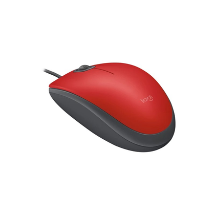 Ratón (Mouse) Óptico Modelo M110 Silent, Alámbrico (USB), Hasta 1000 DPI, Color Rojo, LOGITECH 910-006755