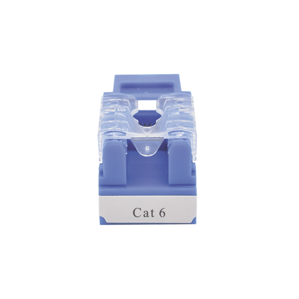 Módulo Jack Keystone Cat6 con Terminación 110 (Punchdown) para Faceplate, Color Azul, LINKEDPRO LP-KJ-601-BU