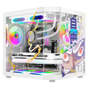 Gabinete Gamer, White Storm 5, Mini-Tower, Micro ATX/Mini-ATX, Panel Lateral de Cristal Templado, 2 Ventiladores Incluidos, RGB, No Incluye Fuente de Poder, Color Blanco, OCELOT WHITE STORM 5