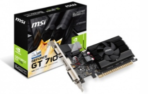 Tarjeta de Video NVIDIA GeForce GT 710, 2GB GDDR3, DVI-D*1, HDMI*1, VGA*1, PCI Express 2.0, MSI GT-710-2GD3-LP